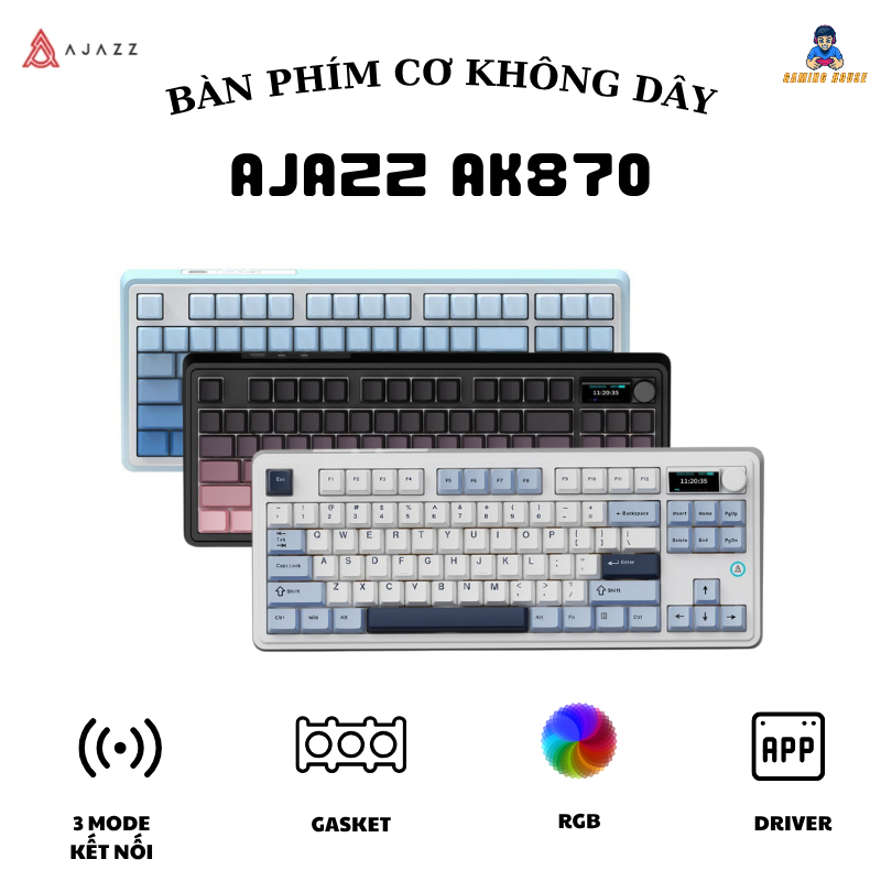 Bàn phím cơ không dây AJAZZ AK870