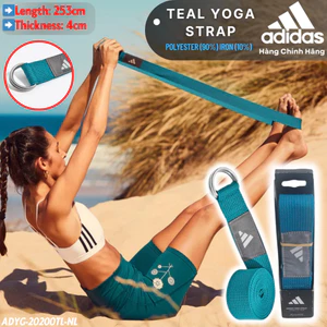 Dây Đai Yoga Chính Hãng ADIDAS ADYG-20200TL-NL Active Teal Yoga Strap, Dài 253cm - Hỗ Trợ Tập Yoga