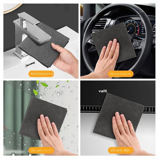 Khăn Lau Đa Năng Microfiber | Combo 5 Cái | Siêu Thấm Không Vết | Lau Kính Ô Tô Bếp Inox Không Xơ