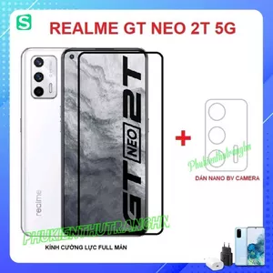 Combo kính cường lực realme gt neo 2t 5g full màn hình + dán bảo vệ camera chống trầy xước bụi bẩn