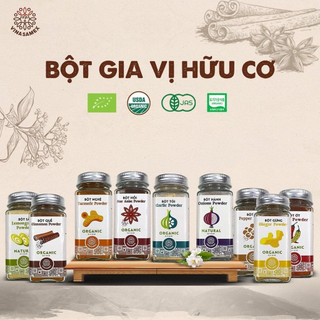 Bột gia vị hữu cơ hành - tỏi - gừng - nghệ - tiêu - ớt - sả - quế - hồi Vinasamex