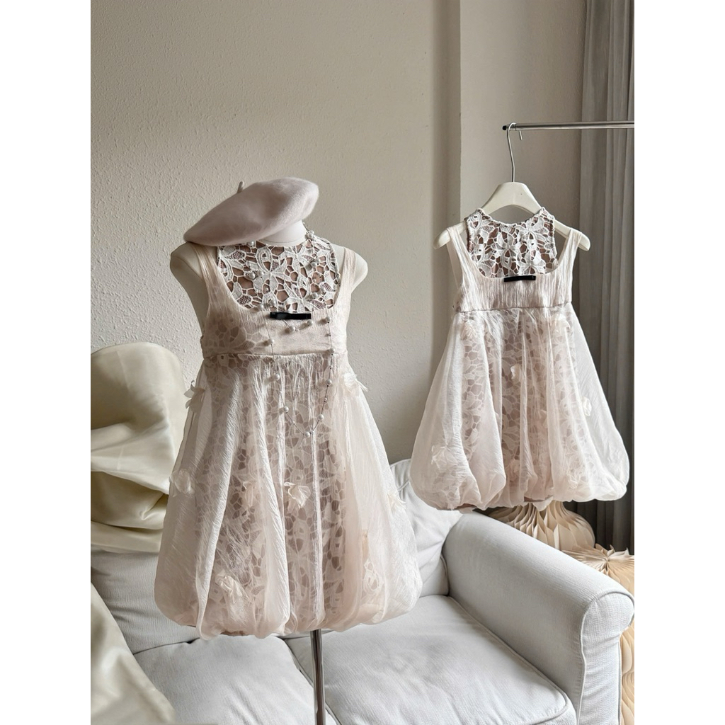 Váy Lưới BabyDoll -  Hàng Thiết Kế - Màu Nâu Be - TYCLOTHING
