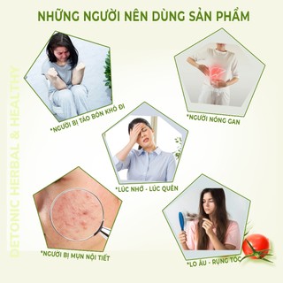 Bột rau má nguyên chất DETONIC uống detox thanh nhiệt đẹp da giảm mụn, tốt cho hệ tiêu hoá, cải thiện trí nhớ hay quên