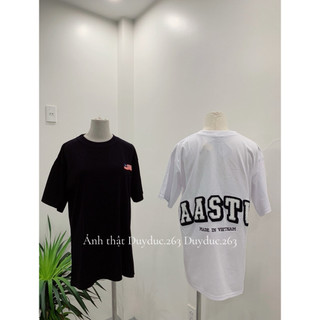 Áo Thun Chữ A Su Thêu Xù Bản To Chất Cotton Form Rộng Thời Trang Nam Nữ, Áo Phông Hot Trend