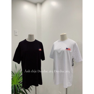 Áo Thun Chữ A Su Thêu Xù Bản To Chất Cotton Form Rộng Thời Trang Nam Nữ, Áo Phông Hot Trend