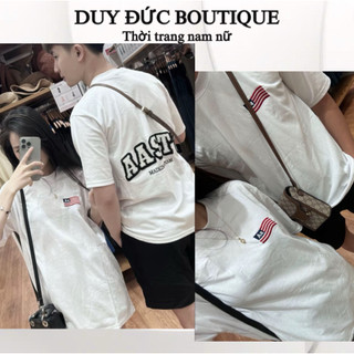 Áo Thun Chữ A Su Thêu Xù Bản To Chất Cotton Form Rộng Thời Trang Nam Nữ, Áo Phông Hot Trend