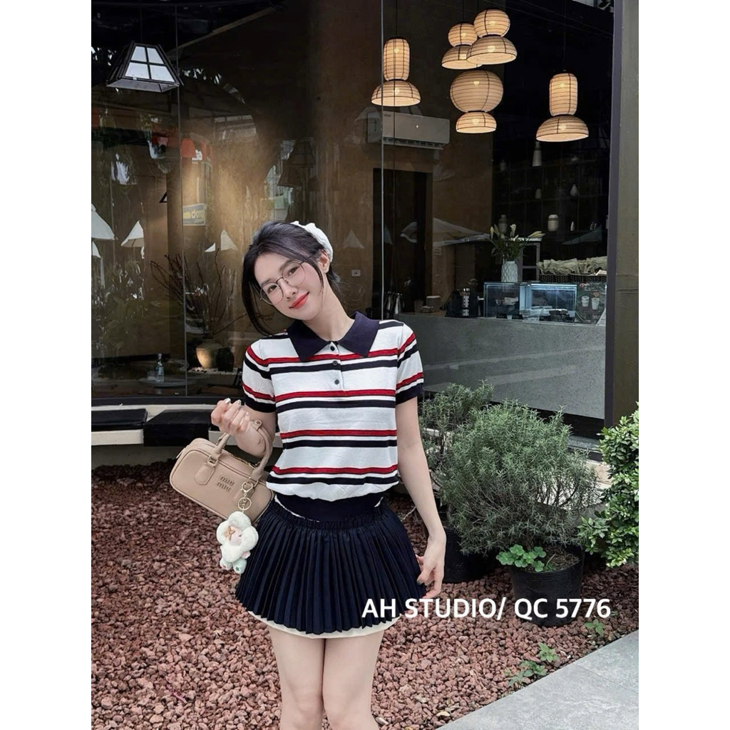 @Ssu.Studio//áo polo kẻ siu xinh