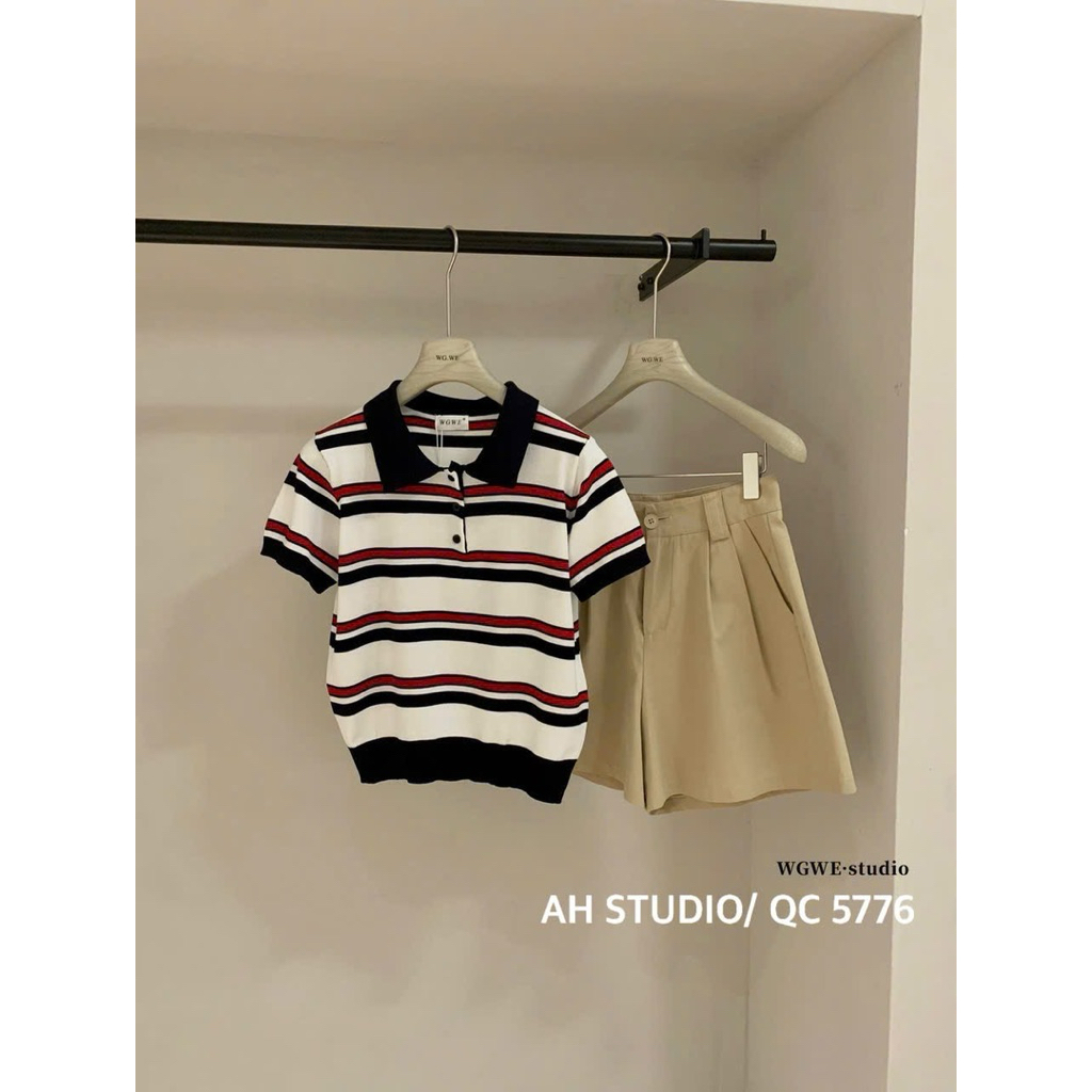 @Ssu.Studio//áo polo kẻ siu xinh