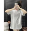 Áo thun chất cotton khô 3158 thêu cổ chữ