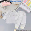 Bộ dài tay sơ sinh vạt chéo cúc bấm vải PEPTIT cao cấp cho bé sơ sinh 0 - 9 tháng LP-DL16 Đậu Đậu Store