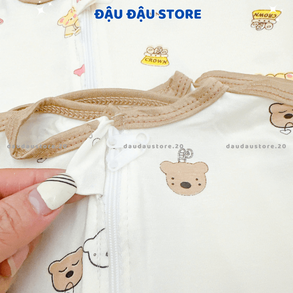 Nhộng chũn thông hơi ATT cho bé 0-6 tháng có khóa - nhộng chũn co dãn giúp bé ngủ ngon Đậu Đậu Store
