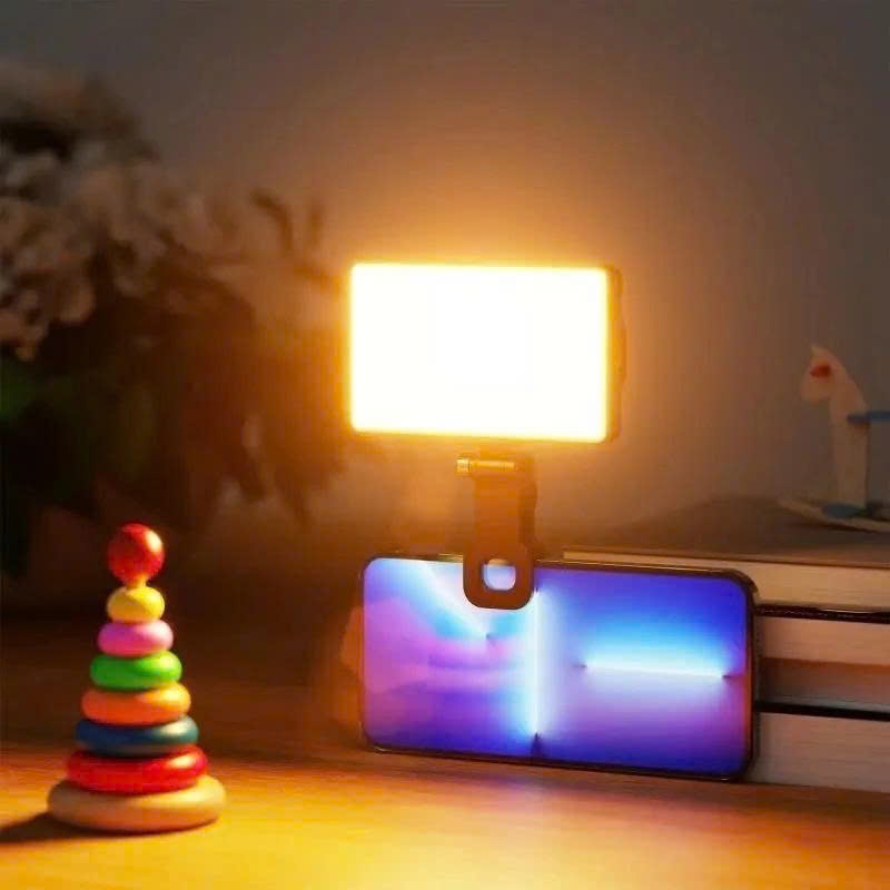 Đèn Led Selfie Mini Dạng Kẹp, Đèn Chụp Ảnh 3 Chế Độ Sáng Tùy Chỉnh Hỗ Trợ Quay Phim, Chụp Ảnh