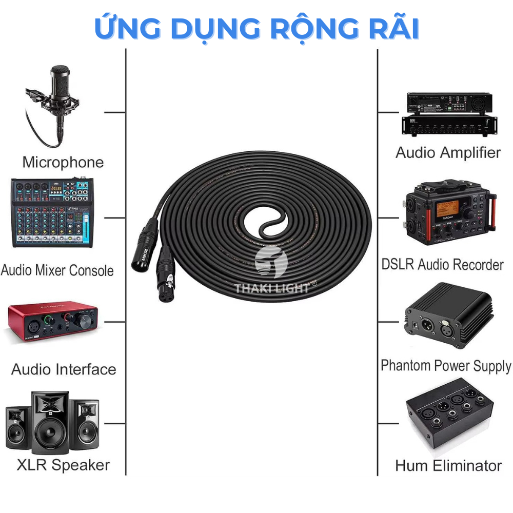 Dây Tín Hiệu DMX THAKI LIGHT: Giải Pháp Kết Nối Âm Thanh - Ánh Sáng Sân Khấu Chuyên Nghiệp