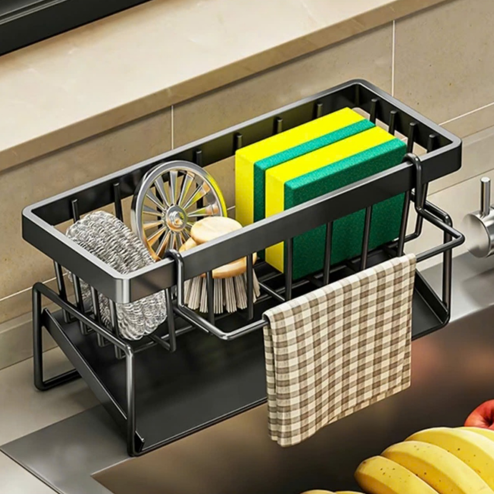 [FREE SHIP] Kệ để đồ rửa chén bát, Giá đựng đồ rửa bát chất liệu sơn tĩnh điện, Kệ đựng khay hứng nước + Tặng Khăn lau | BigBuy360 - bigbuy360.vn