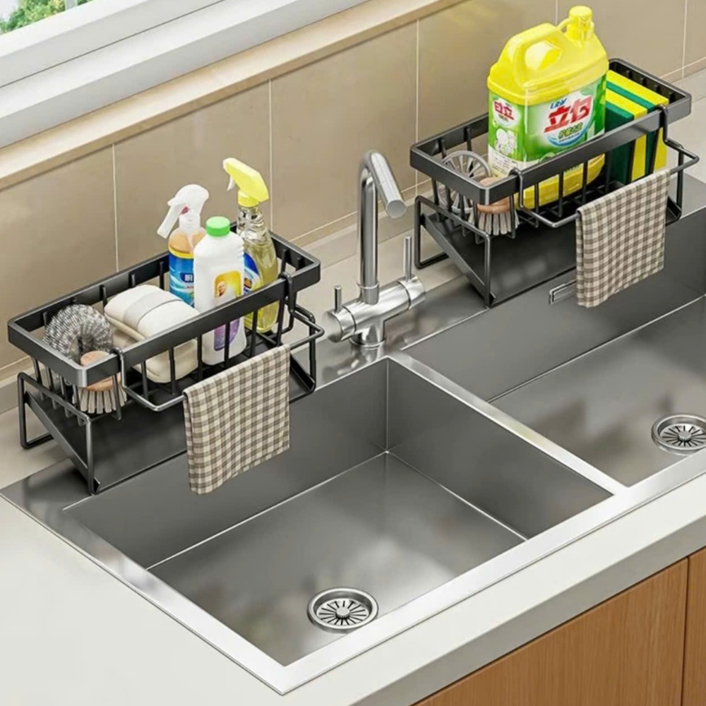 [FREE SHIP] Kệ để đồ rửa chén bát, Giá đựng đồ rửa bát chất liệu sơn tĩnh điện, Kệ đựng khay hứng nước + Tặng Khăn lau | BigBuy360 - bigbuy360.vn