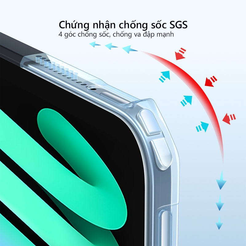 Ốp XUNDD chống sốc kèm giá đỡ IPad A16(Gen11) - Gen6,7,8,9,10 - Air4,5,6,7 - Mini4,5,6,7-12.9-13inch