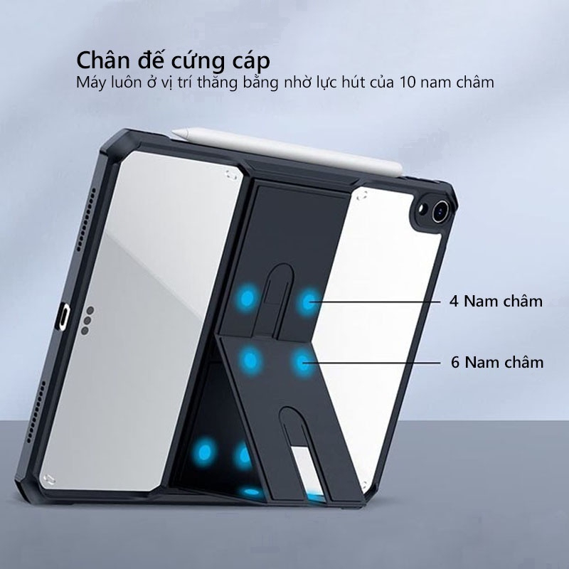 Ốp XUNDD chống sốc kèm giá đỡ IPad A16(Gen11) - Gen6,7,8,9,10 - Air4,5,6,7 - Mini4,5,6,7-12.9-13inch