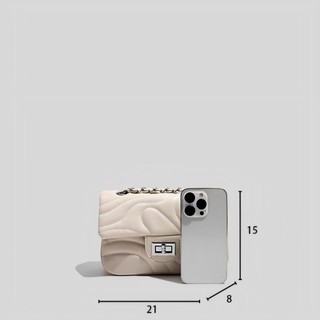 [Full Box] Túi xách nữ đeo vai GIRRYA M21 - Túi xách nữ đeo chéo da trơn hoạ tiết vân nổi phù hợp đi dự tiệc size 21cm