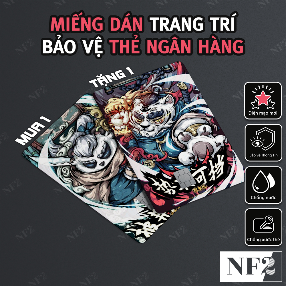 Miếng Dán Trang Trí BỘ TRANH TQ2 - Decal Sticker Thẻ ATM (Thẻ Chung Cư, Thẻ Xe, Debit, Credit) NF2