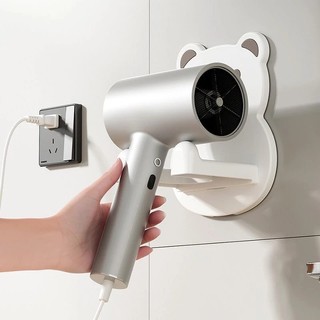Giá treo máy sấy tóc gắn tường hình gấu bằng nhựa ABS