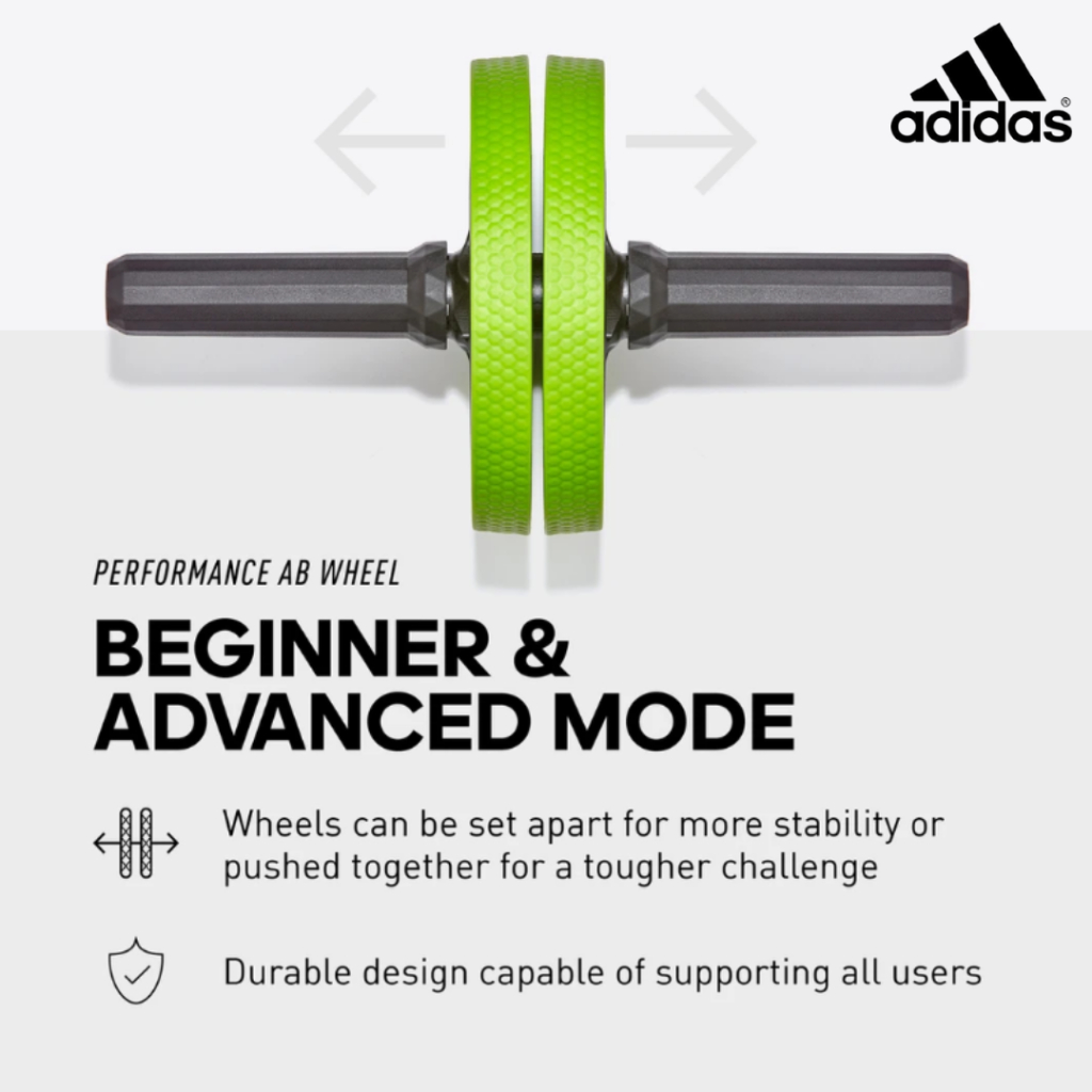 Con Lăn Tập Cơ Bụng, Bánh Xe Đẩy ADIDAS ADAC-11407 Performance AB Wheel (1 Cái) - Hàng Chính Hãng
