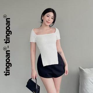 ÁO LEN XÙ LƯỢN VIỀN XẺ VẠT SHORT CAKE TOP TI NGOAN (NEWTAG)