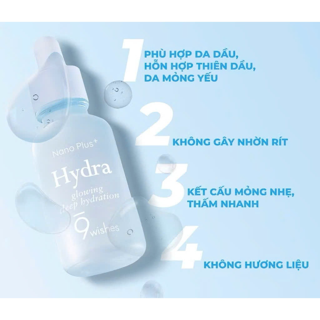 Tinh Chất Dưỡng Da 9 Wishes Hydra Ampule II 30ml
