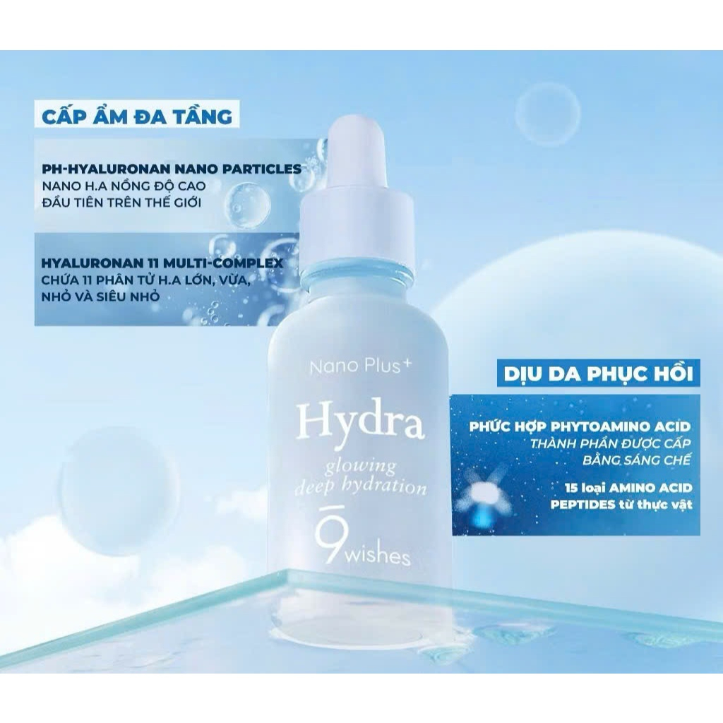 Tinh Chất Dưỡng Da 9 Wishes Hydra Ampule II 30ml
