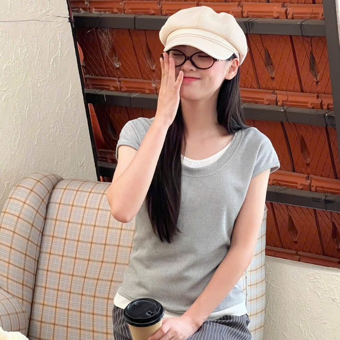 Áo Thun Tăm Cổ Rộng Phối, Áo Kiểu Cổ Nơ Form Dáng Vừa Miha Studio