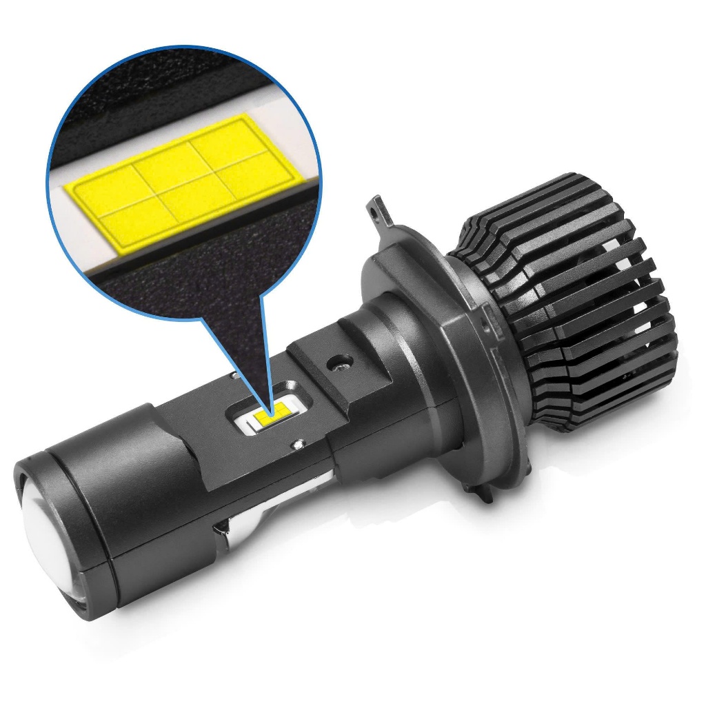 Đèn Pha Bi Cầu mini GT4 chân H4- Lắp SH mode SH Nhập Vision Ô Tô M3MINI, Led GT4 Giắc H4