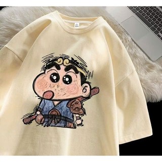 Áo thun phông nữ nam form rộng in hình SHIN ngộ không chất liệu cotton khô