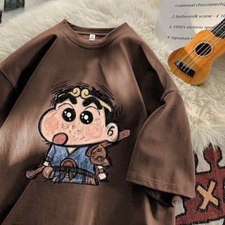 Áo thun phông nữ nam form rộng in hình SHIN ngộ không chất liệu cotton khô