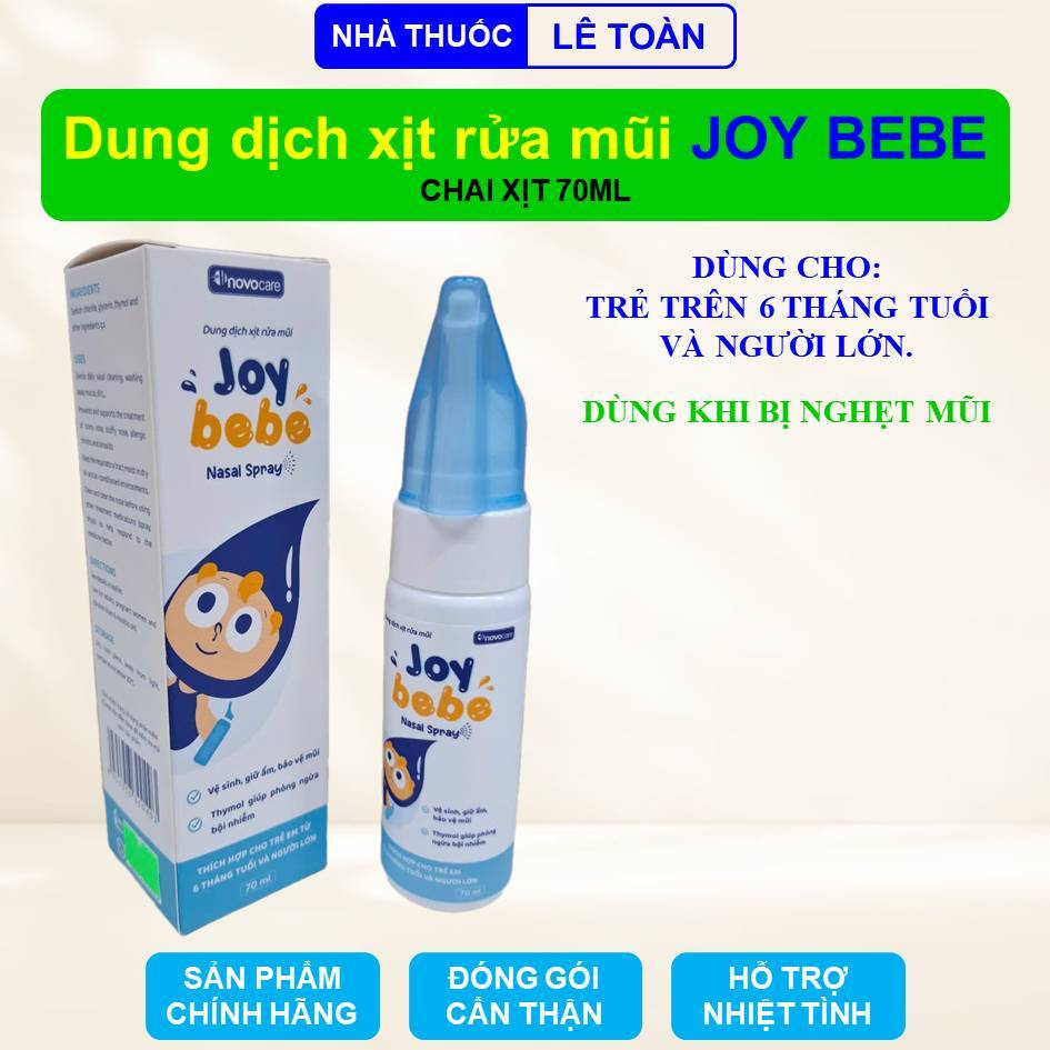 Dung dịch xịt rửa mũi Joy Bebe Novopharm hộp 01 chai xịt 70ml | Shopee ...
