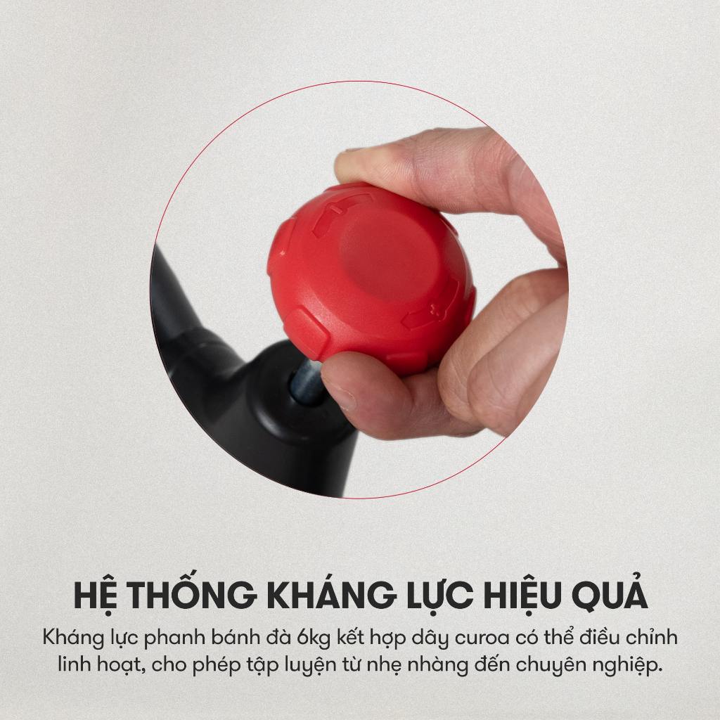 Xe đạp tập KINGSPORT KS-107 khung sườn chắc chắn, chuyển động êm ái, kháng lực mạnh mẽ