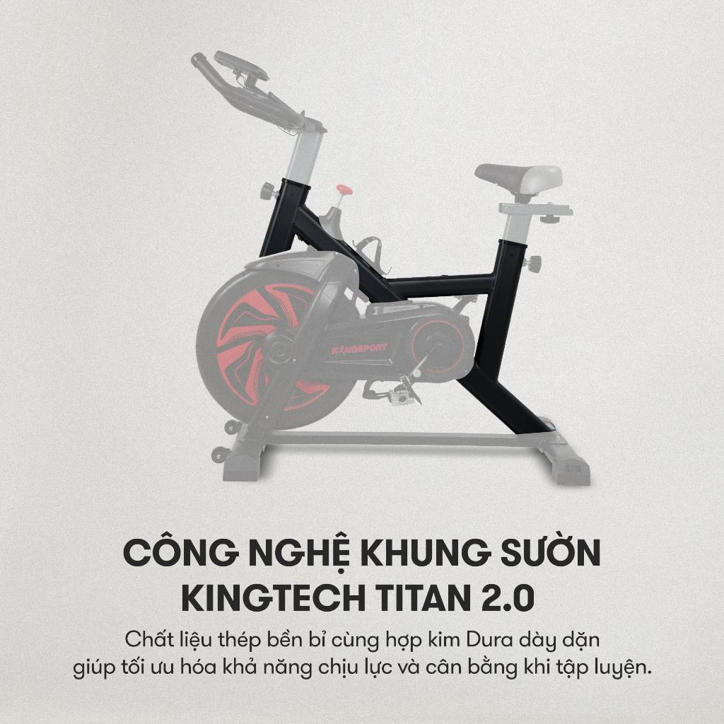Xe đạp tập KINGSPORT KS-107 khung sườn chắc chắn, chuyển động êm ái, kháng lực mạnh mẽ