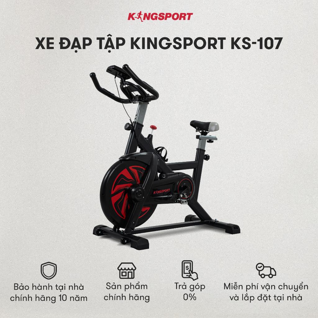 Xe đạp tập KINGSPORT KS-107 khung sườn chắc chắn, chuyển động êm ái, kháng lực mạnh mẽ
