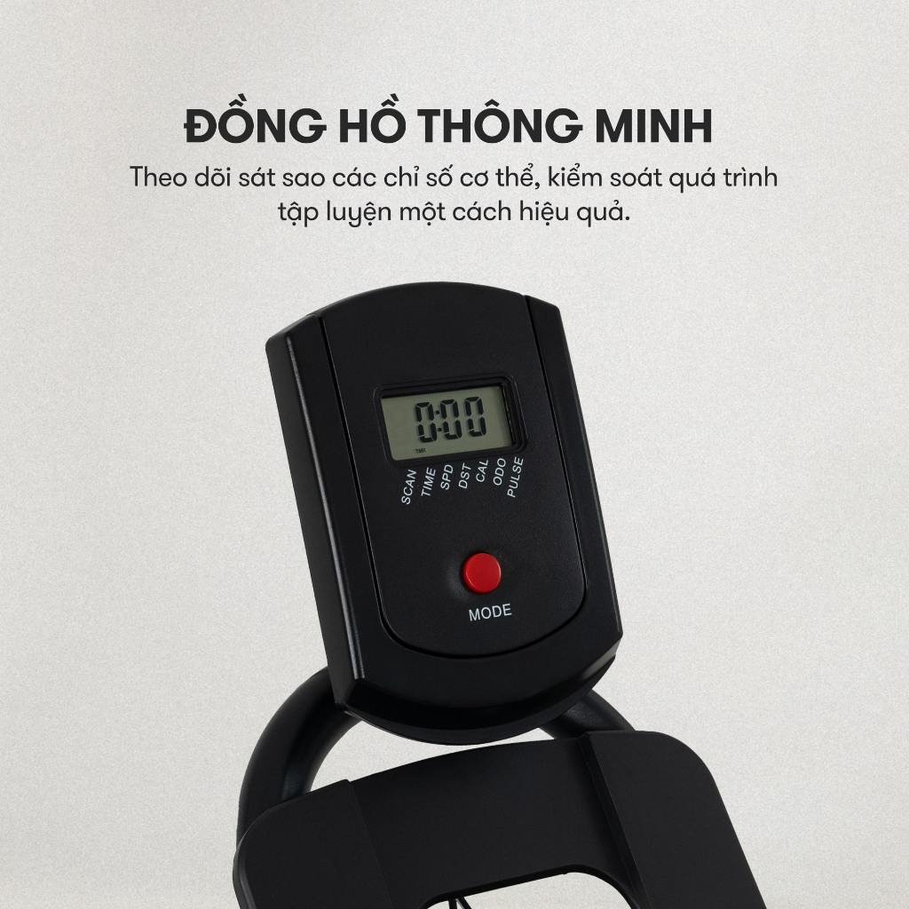 Xe đạp tập KINGSPORT KS-107 khung sườn chắc chắn, chuyển động êm ái, kháng lực mạnh mẽ