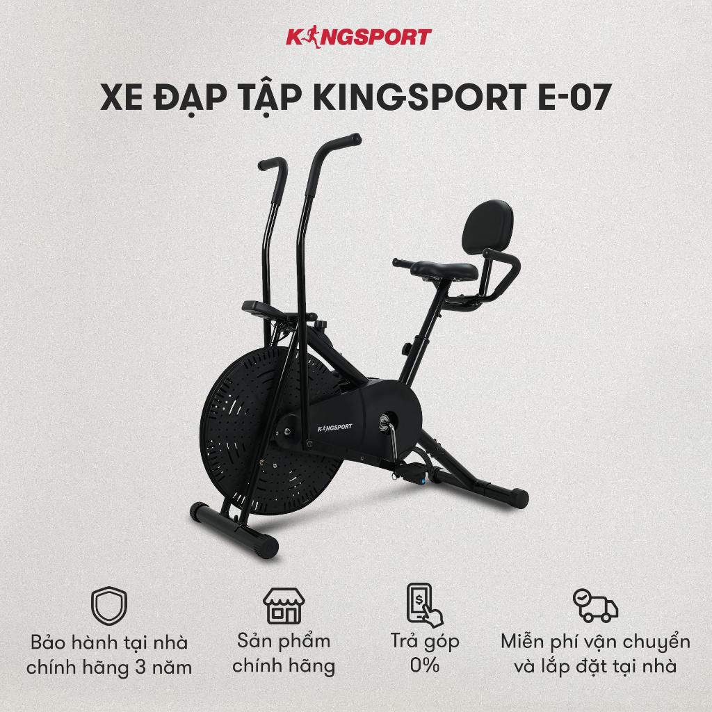 Xe đạp tập KINGSPORT Classic E-07, ghế tựa phù hợp người lớn tuổi, đồng hồ thông minh