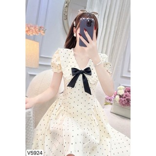 Đầm nữ dáng xòe lụa bi cho các nàng tiểu thư, phong cách hiện đại, hợp thời trang