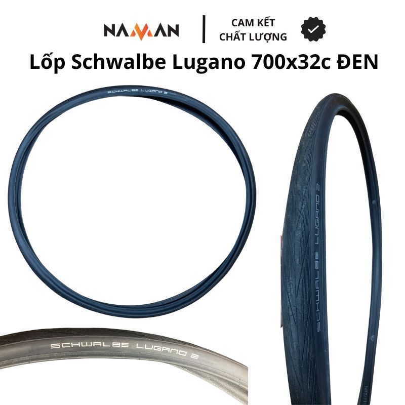 Lốp, vỏ xe đạp Schwalbe Lugano 700x32c màu đen, nâu Shopee