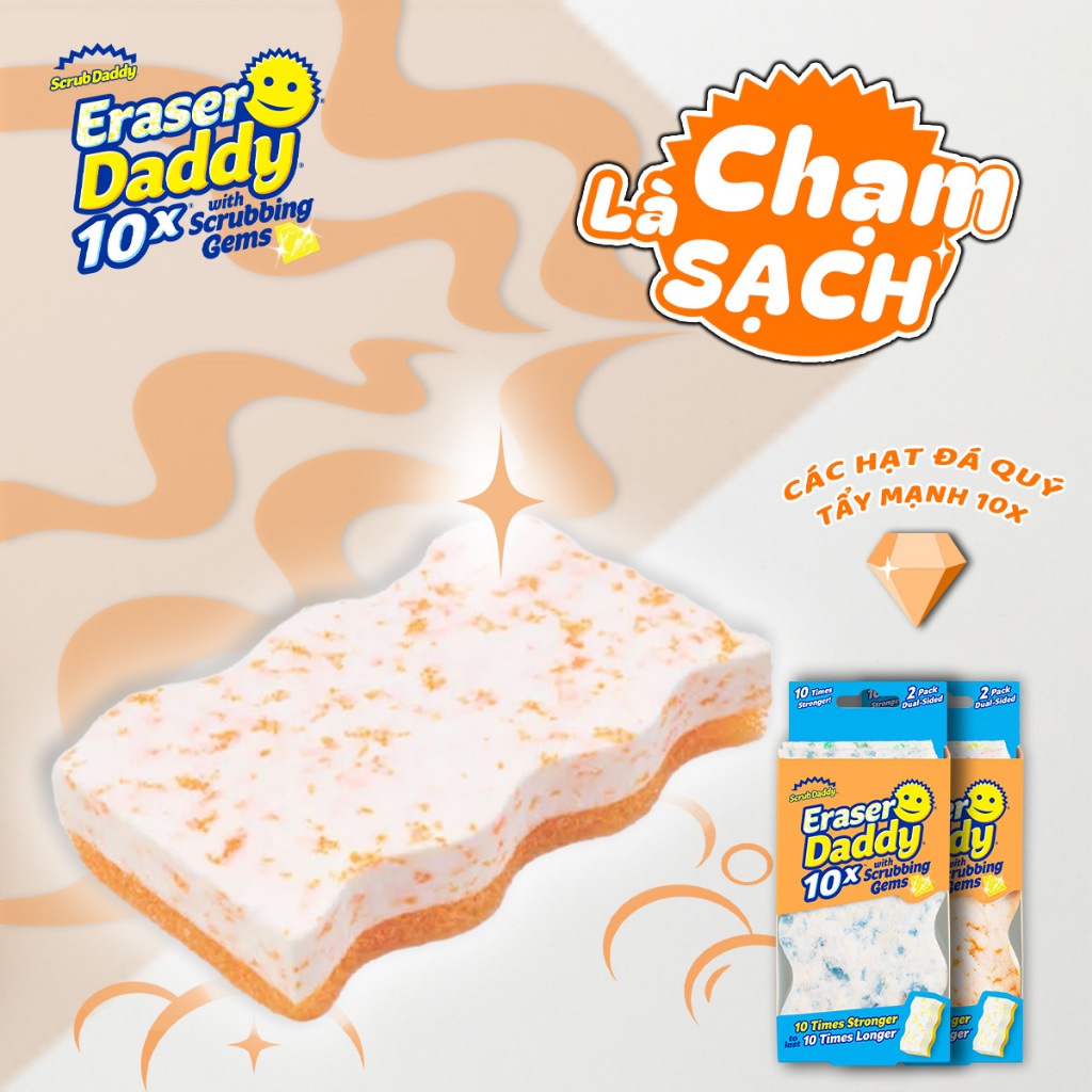 Miếng Chà Tẩy Eraser Daddy Với Các Tinh Thể Chà Rửa Kính, Tường... | BigBuy360 - bigbuy360.vn