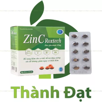 (Xanh Lá) Viên uống bổ sung Kẽm ZinC Roxtech giúp tăng đề kháng, giảm nguy cơ thiếu kẽm - Hộp 100 Viên