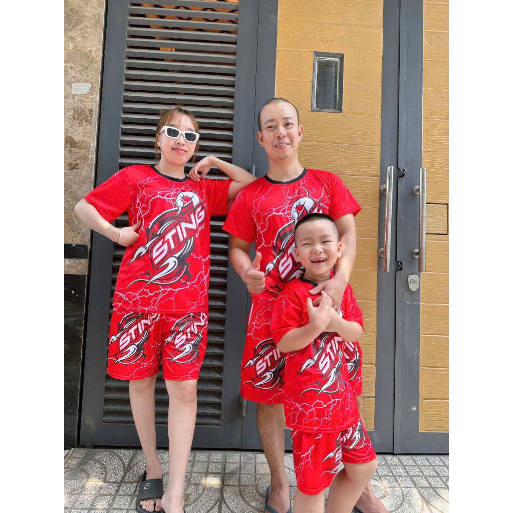 Bộ đồ nam nữ họa tiết STING vải thun lạnh thoáng mát co giãn năng động thời trang - unisex Kl1