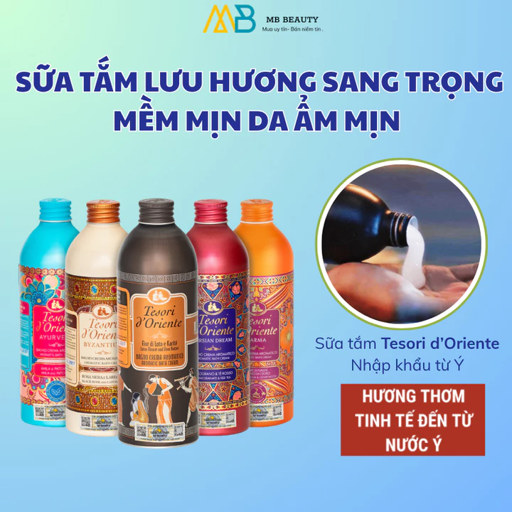 [CHÍNH HÃNG] Sữa Tắm Nước Hoa Tesori D’Oriente 500ML - Đủ 16 Mùi Hương Nam Nữ - Lưu Hương Lâu