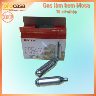 Hộp gas N2O Mosa (10 viên) sử dụng cho bình xịt kem tươi