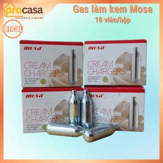 Hộp gas N2O Mosa (10 viên) sử dụng cho bình xịt kem tươi
