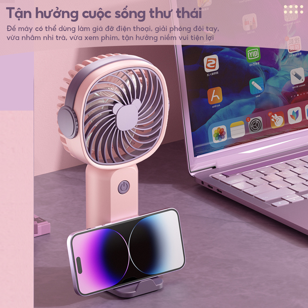 ‌Quạt Mini Cầm Tay Sạc USB Đa Năng, Quạt Để Bàn‌
