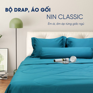 Bộ Drap, Áo Gối NIN House Classic Mẫu 2025| Đủ Màu | Nhiều Kích Thước | Chất Liệu Cotton Nhung