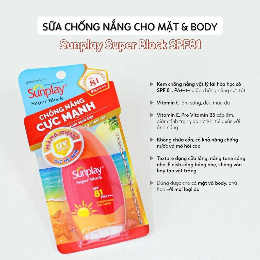 Kem Chống Nắng Sunplay Đỏ Super Block