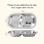 Khay Ăn Dặm Inox 2 Ngăn BearMommy Kèm Thìa, Khay Thìa Inox Tập Ăn Dặm Cho Bé An Toàn Tiện Lợi
